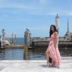 Lucy Love Tranquility Red Floral Print Dress 💕